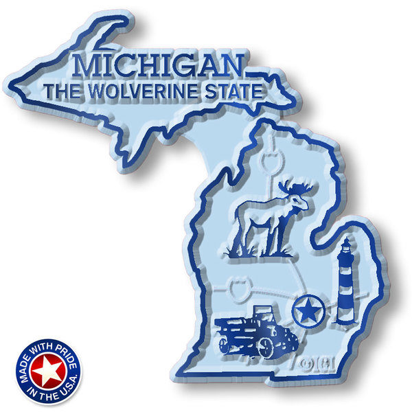 Michigan Map Magnet