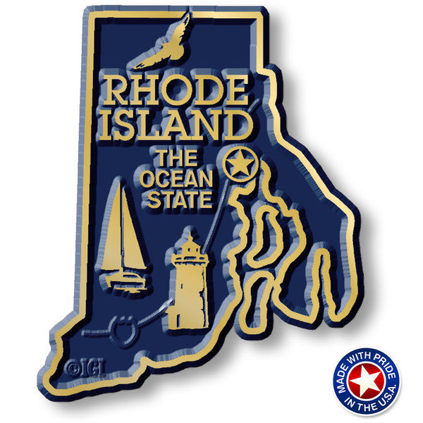 Rhode Island Map Magnet