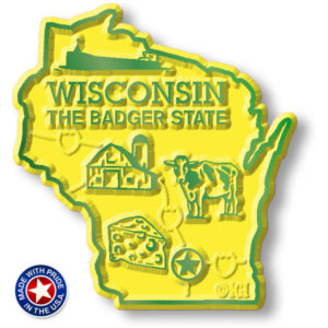 Wisconsin Map Magnet